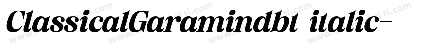 ClassicalGaramindbt italic字体转换